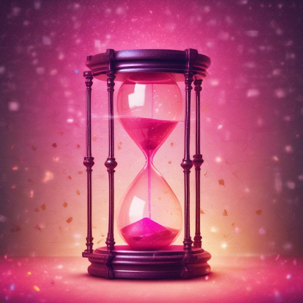 Timeless hourglass artwork