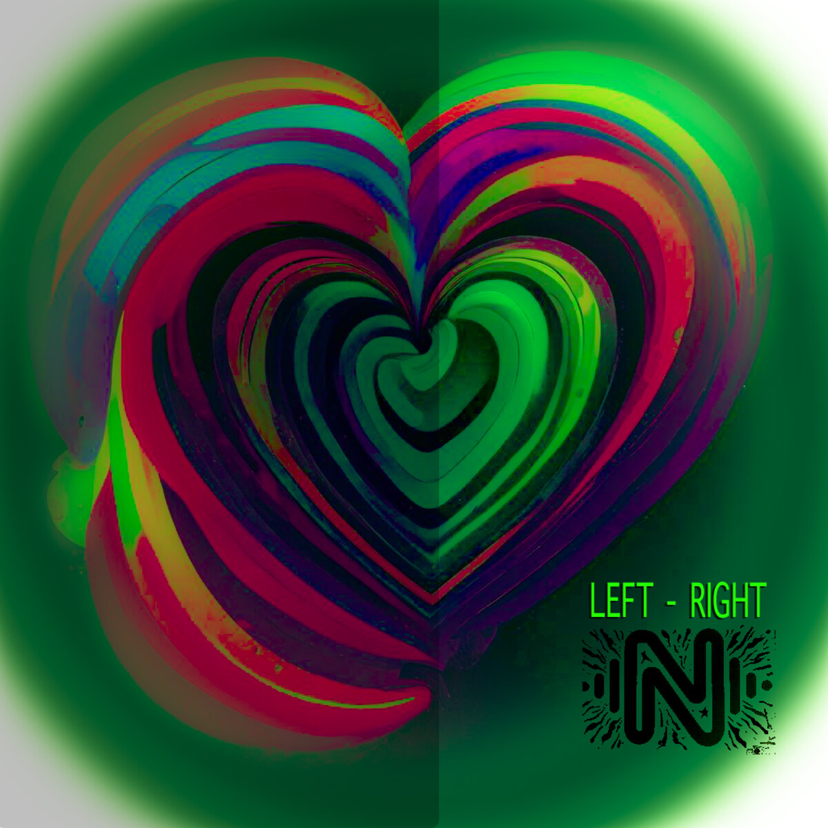 Left Right Nastier Music heart artwork