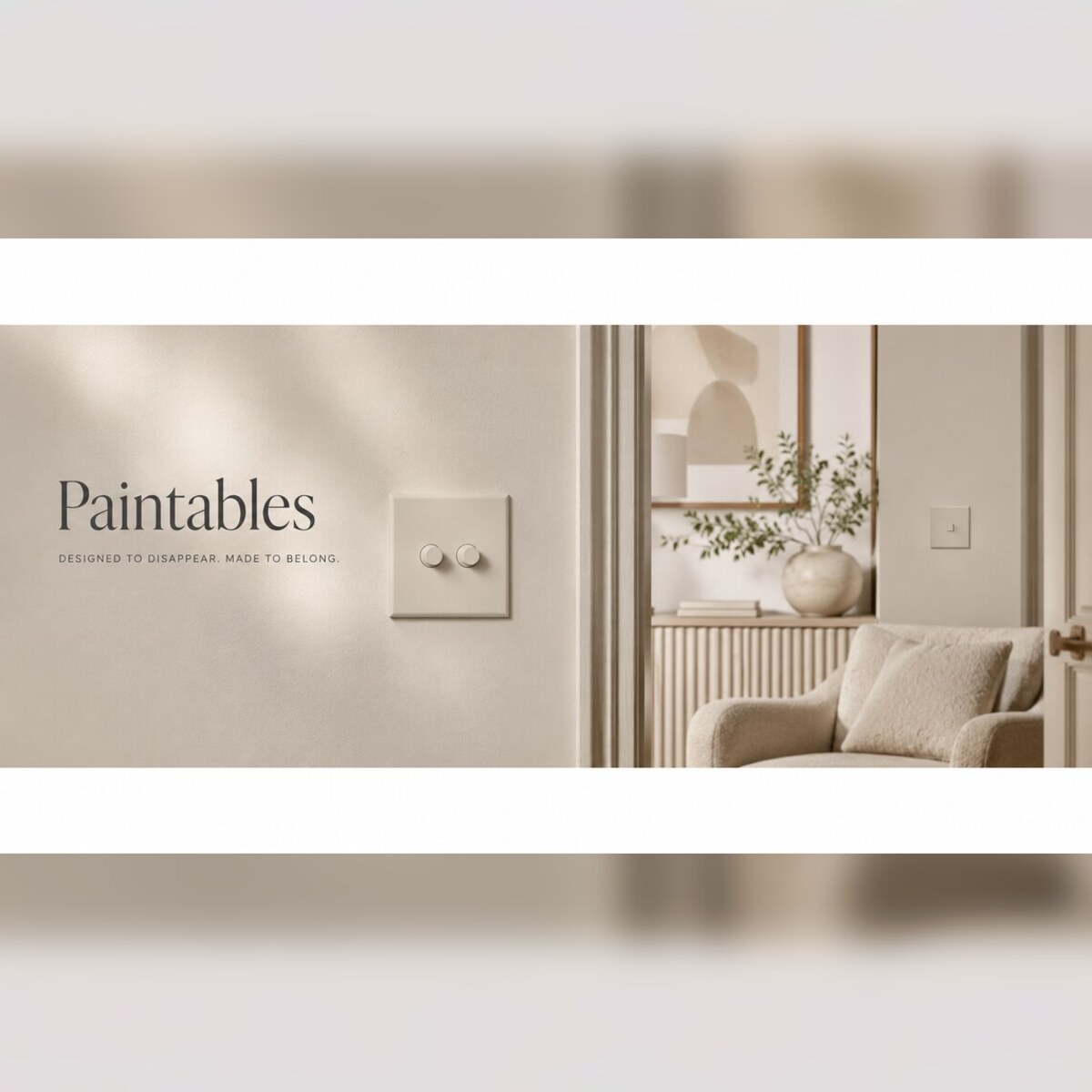 Paintables neutral interior website banner artwork